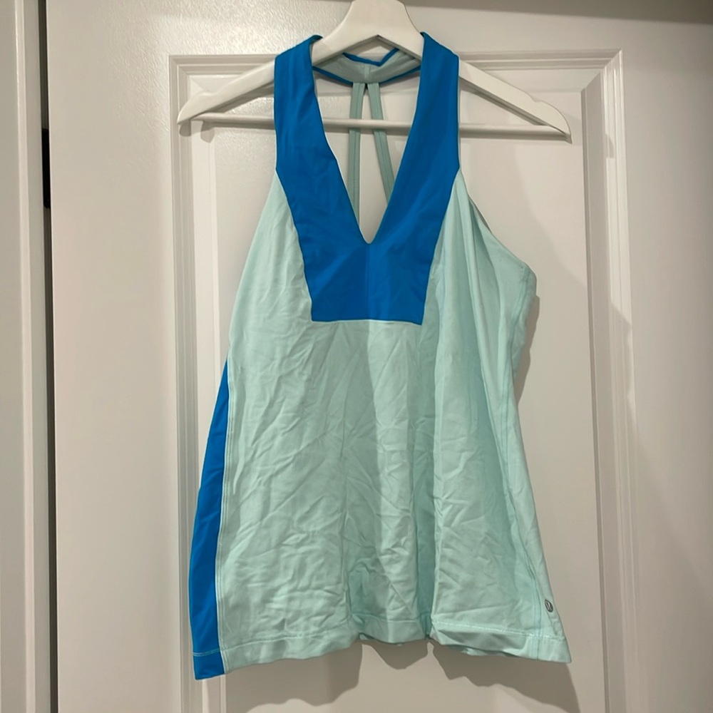 lululemon athletica Aqua Mint and Teal Blue Tank Top